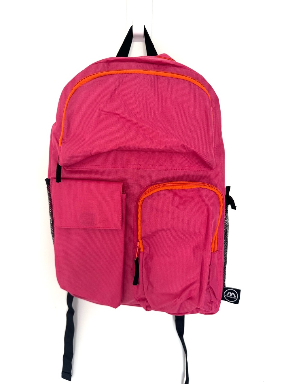 Metropack Pink Backpack with Orange Zippers